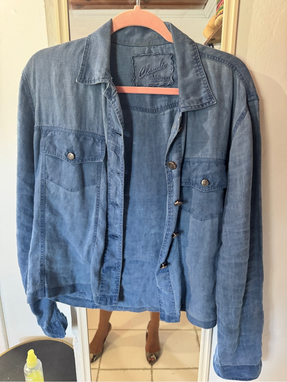 Claudia Milano Blue Washed Denim Jacket